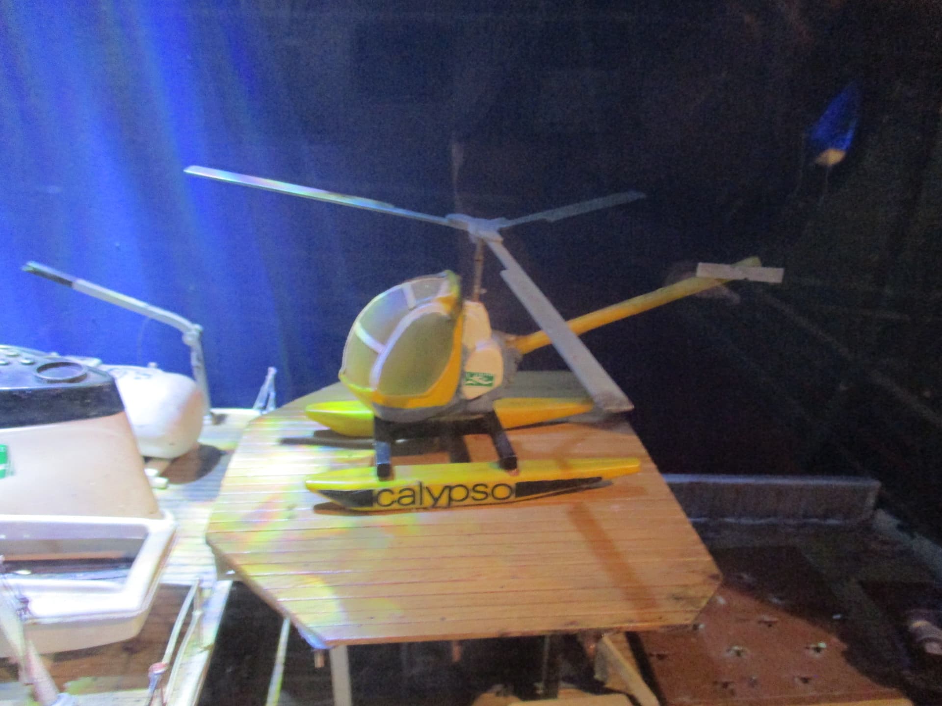 Model of the Calypso's Hughes 300 helicopter