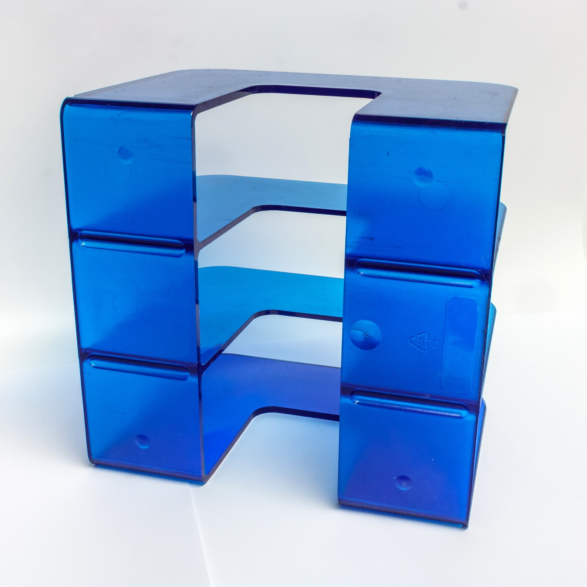 Blue LP records rack in Tuntorp 2