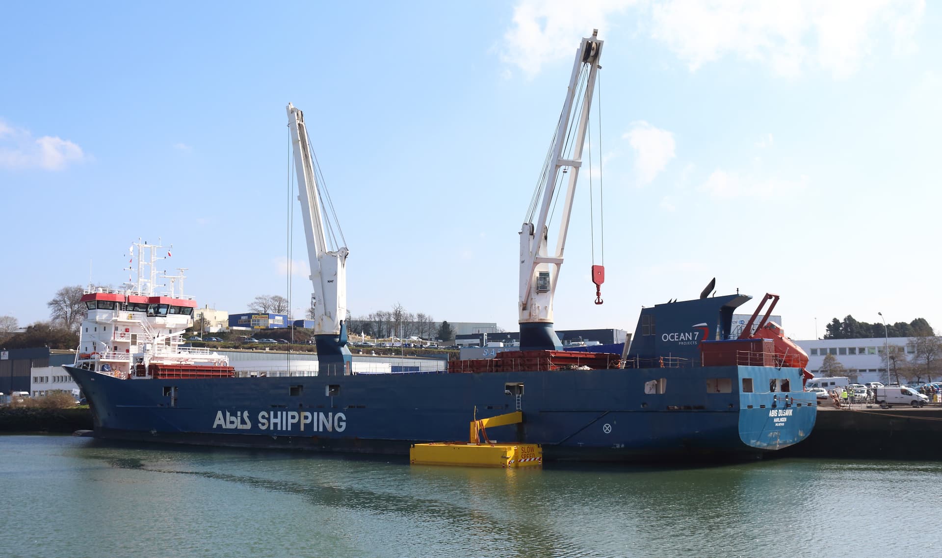 The cargo ship that carried the Calypso away from Concarneau