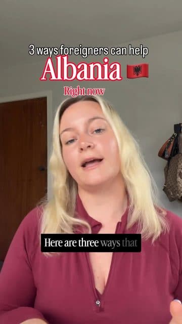 People keep asking what foreigners can do to support Albanians right now.
