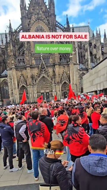 Albanians around the world are rising up for the Flamingo 🦩 Revolution. In Cologne 🇩🇪, we joi
