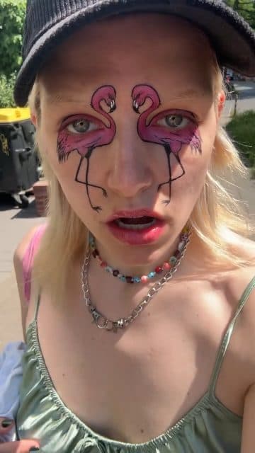 Flamingo make-up