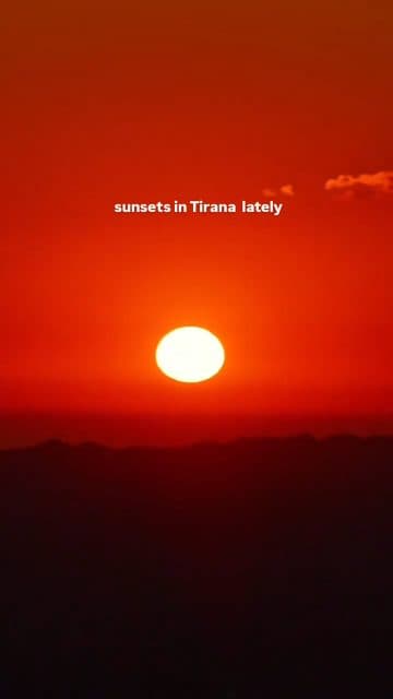 Tirana sunset