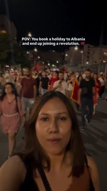stayed for the protests