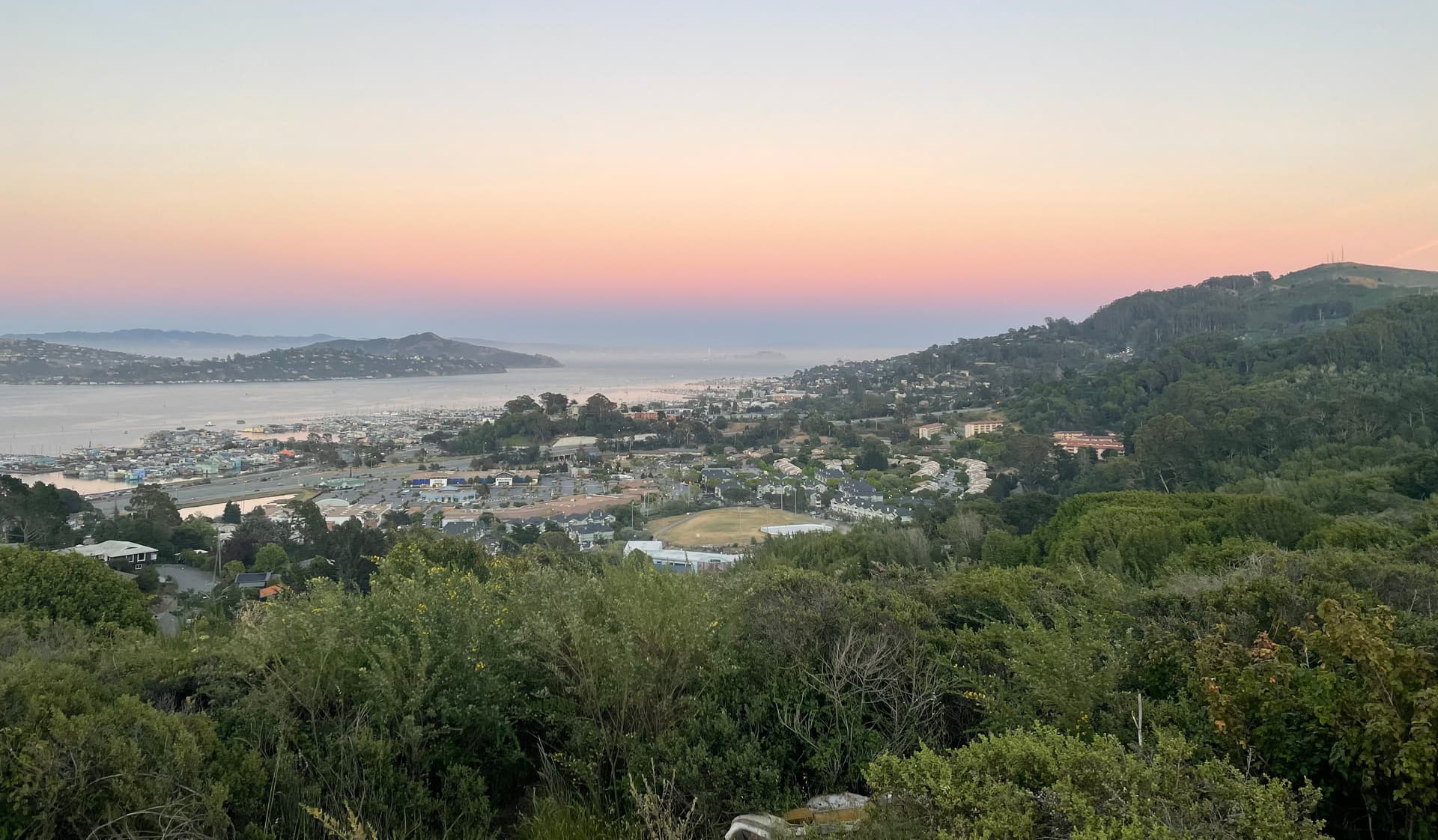 Marin City from the hills above it