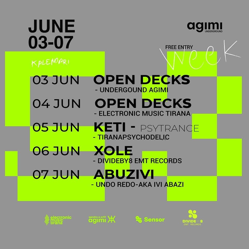 Week 53 - /// Timetable /// - 03 Jun Open Decks - Underground Agimi - 04 Jun O