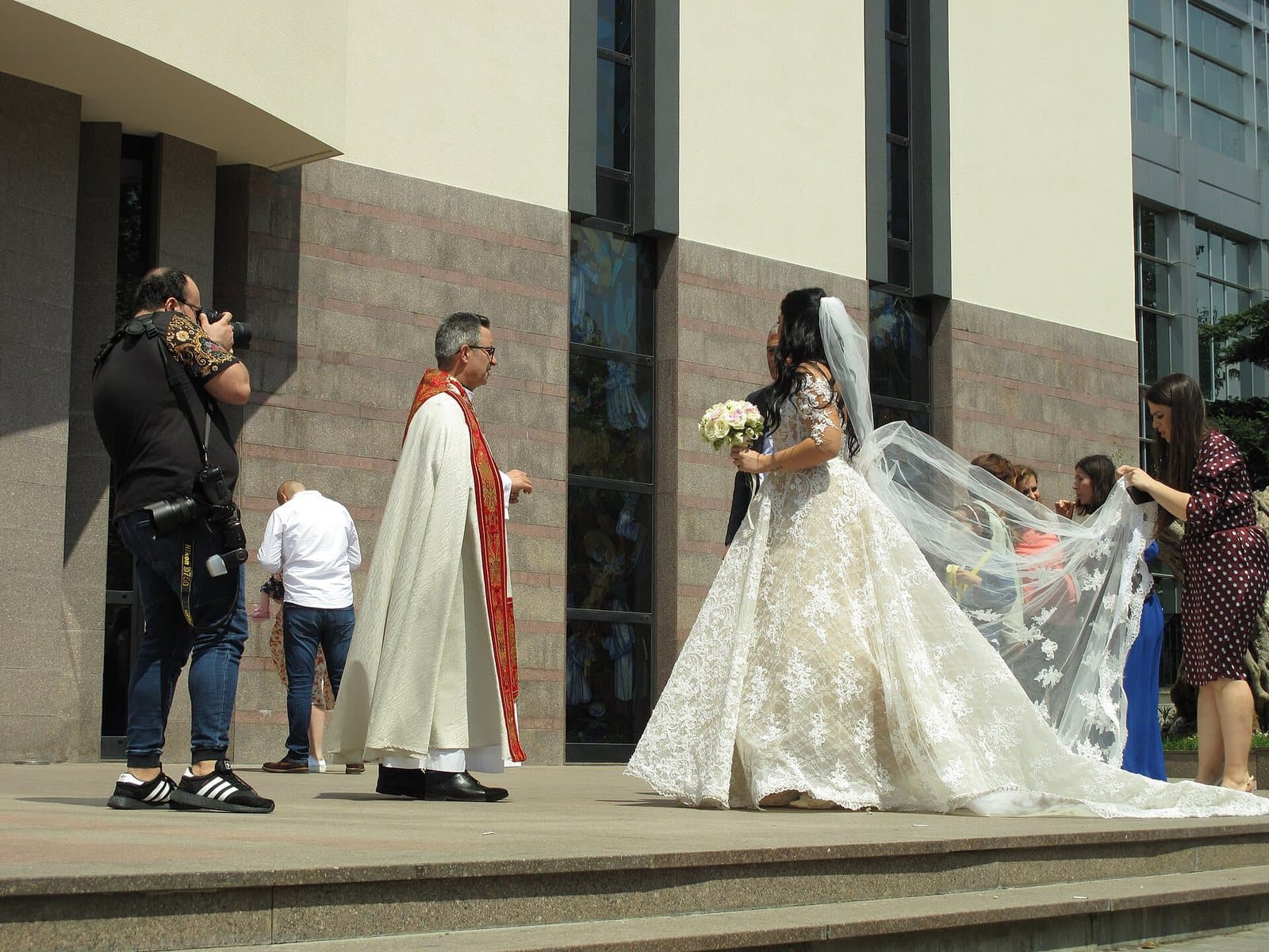 Catholic wedding at Saint Paul's cathedral, Tirana