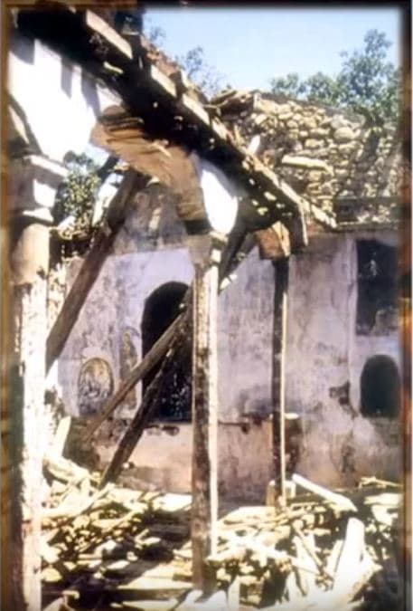 A destroyed church, 1967 campaign (second view)