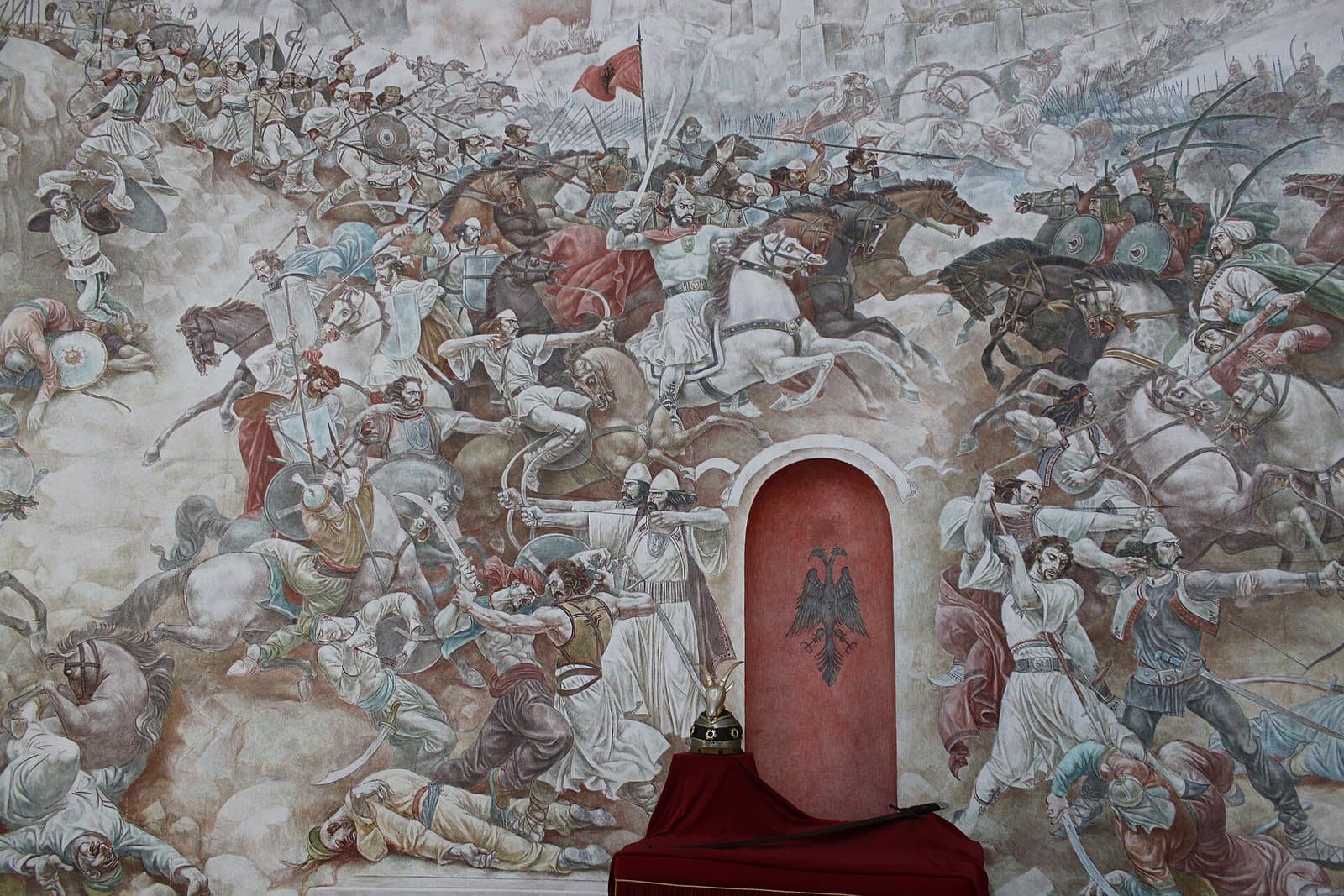Inside the Skanderbeg museum, Kruje