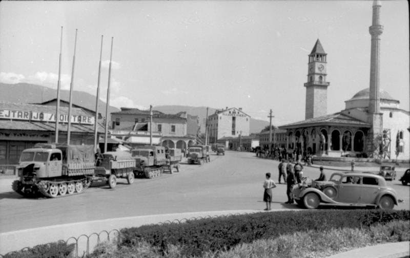 German tracked tractor in Tirana