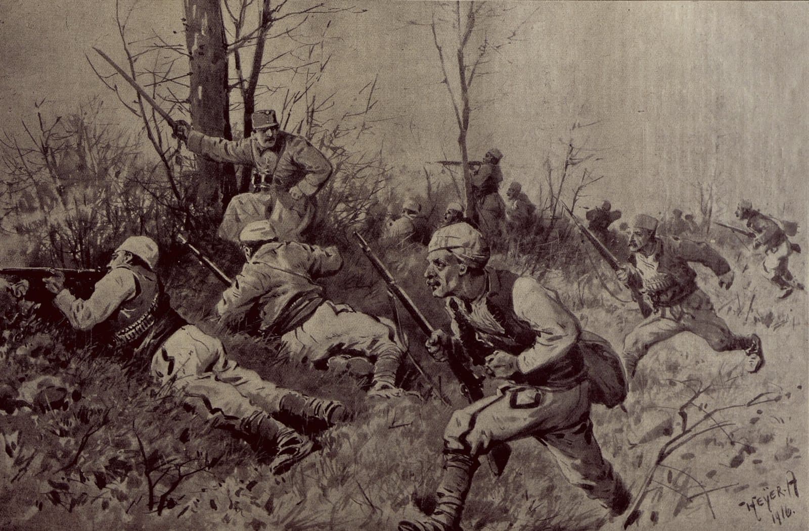 Albanian troops enter Kavajë, February 1916