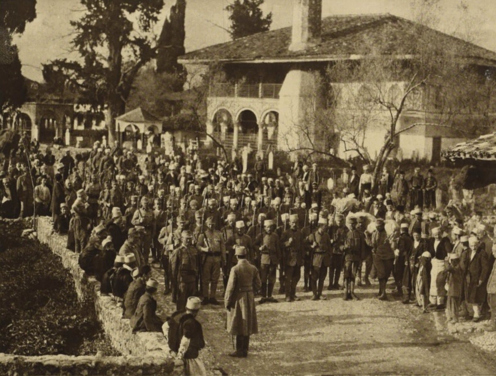 Changing of the guard in Tirana, 1916