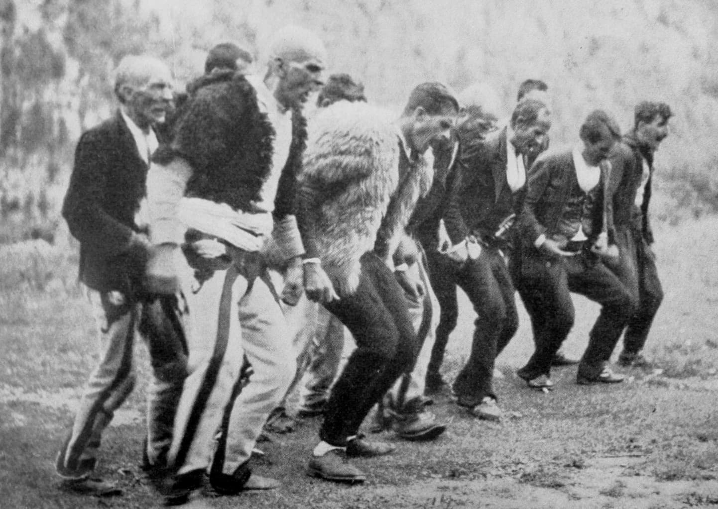 1937 field photograph of gjamë, the ritual lament