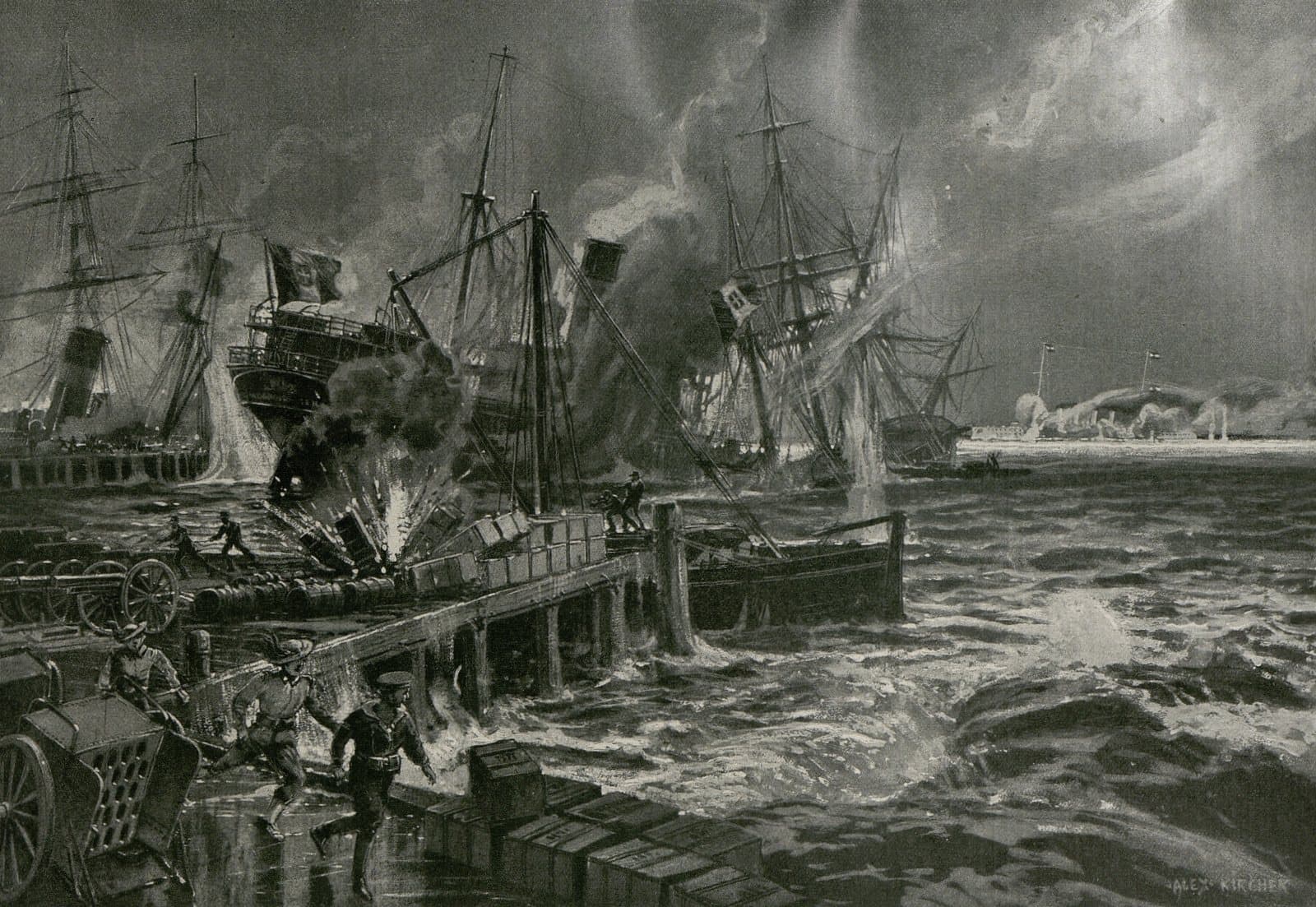 Austro-Hungarian squadron shells Shengjin