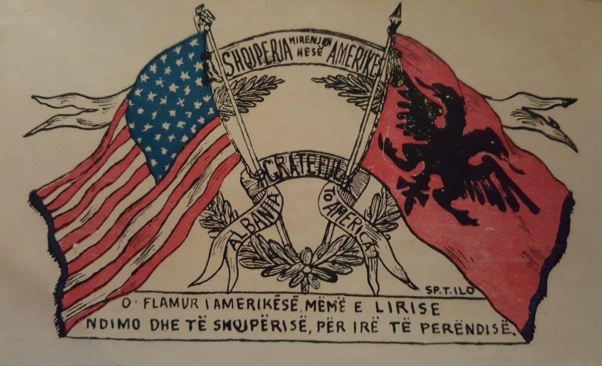 Thank-you card for American support, 1920