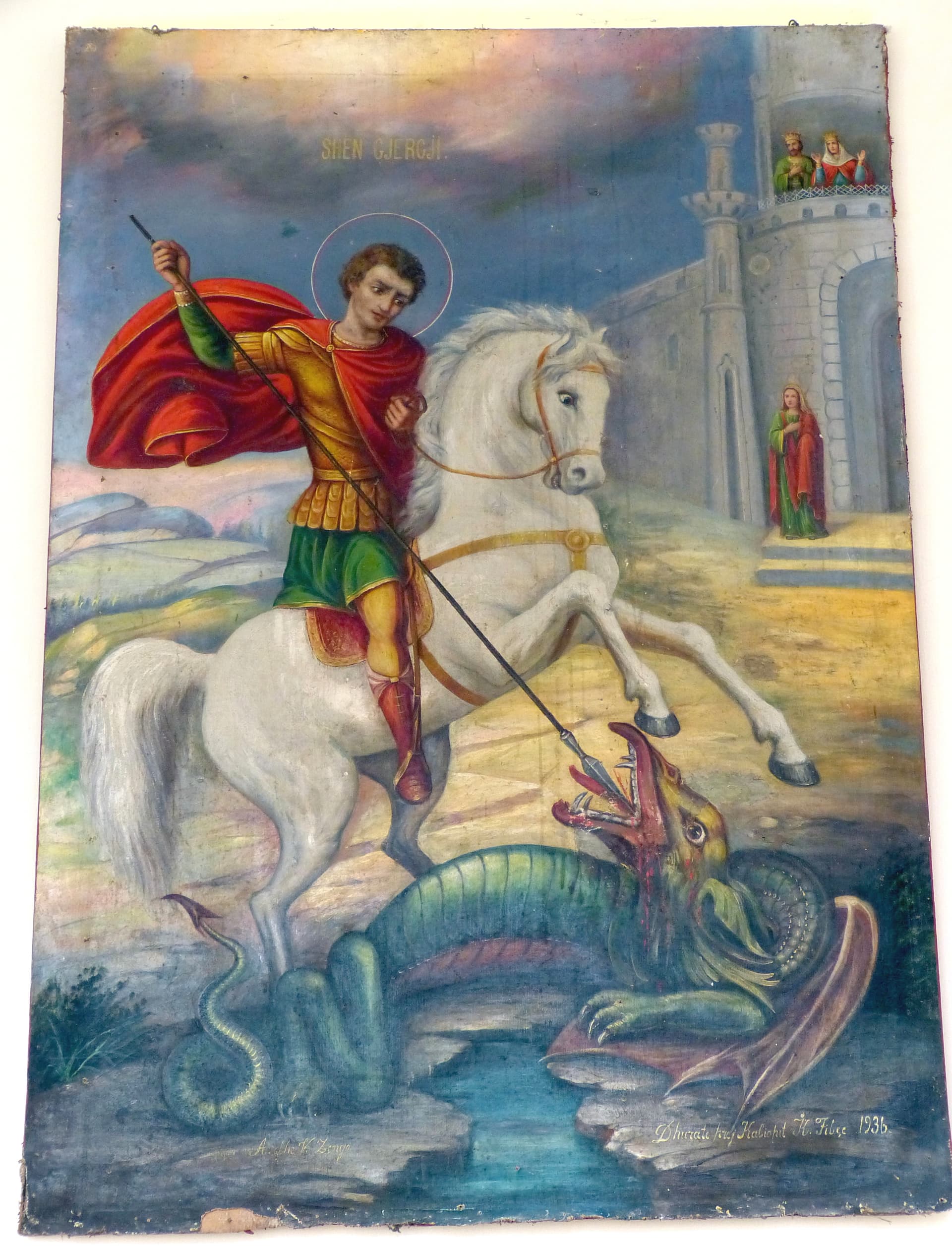 Saint George and the Dragon icon, National Museum of Medieval Art