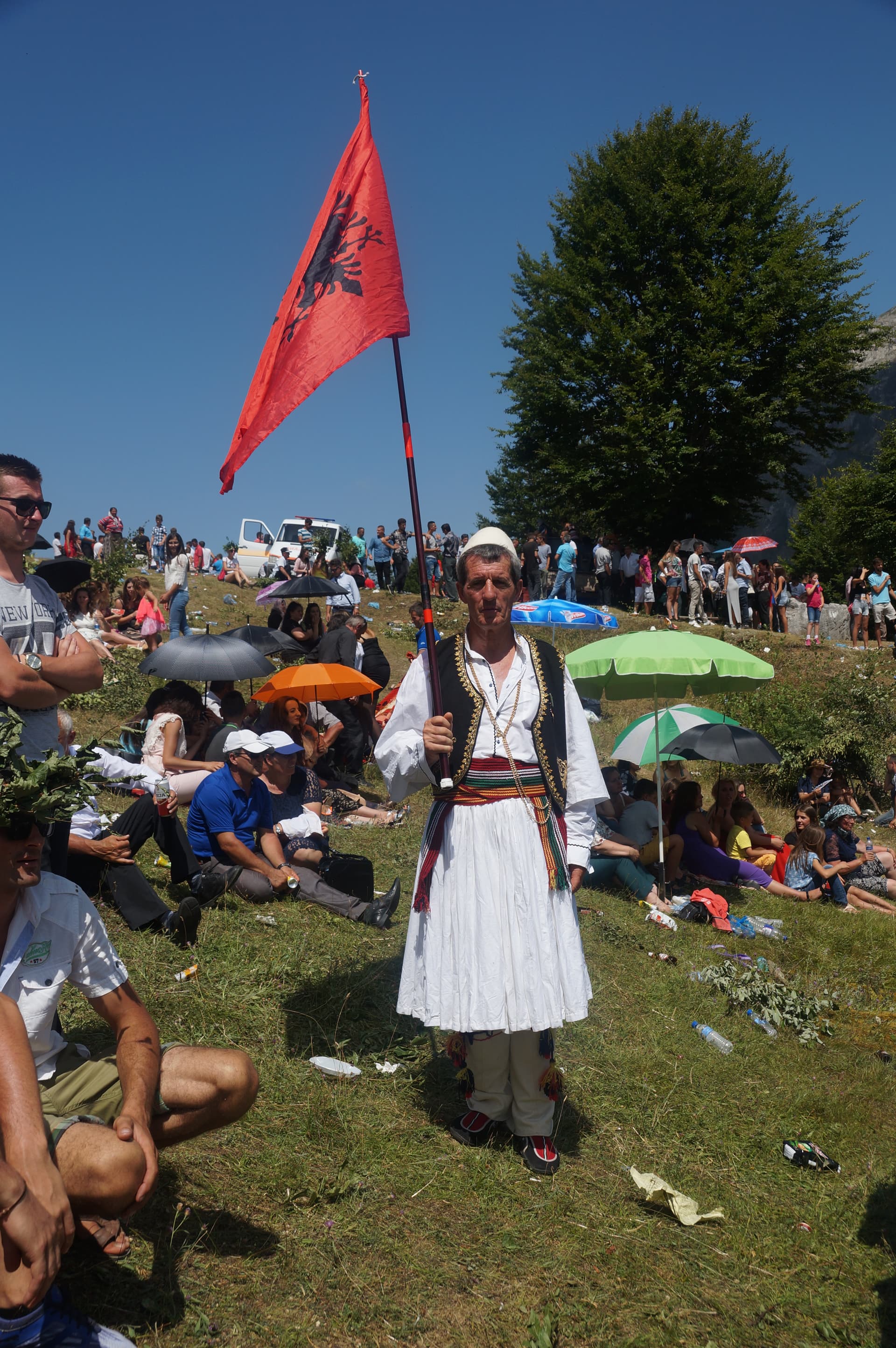 Visitor in traditional dress, Logu i Bjeshkëve 2017