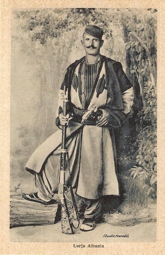 Albanian man from Lurja, Marubi studio