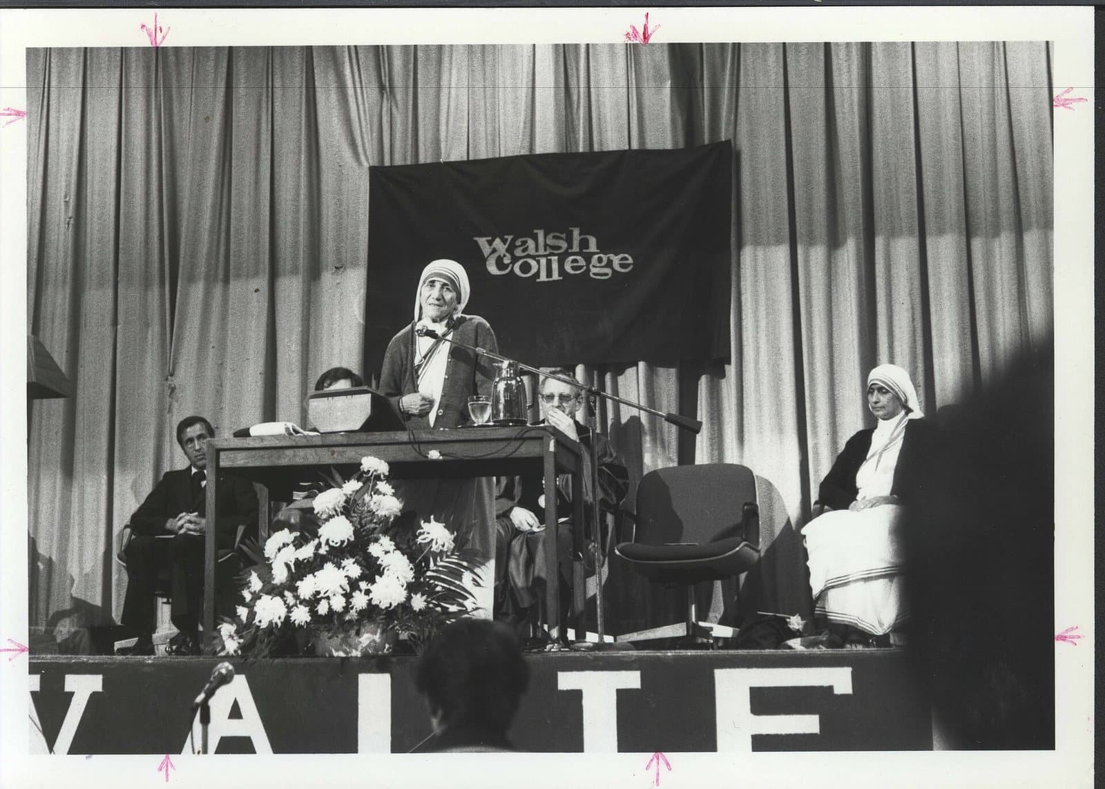Mother Teresa speaking at Walsh University