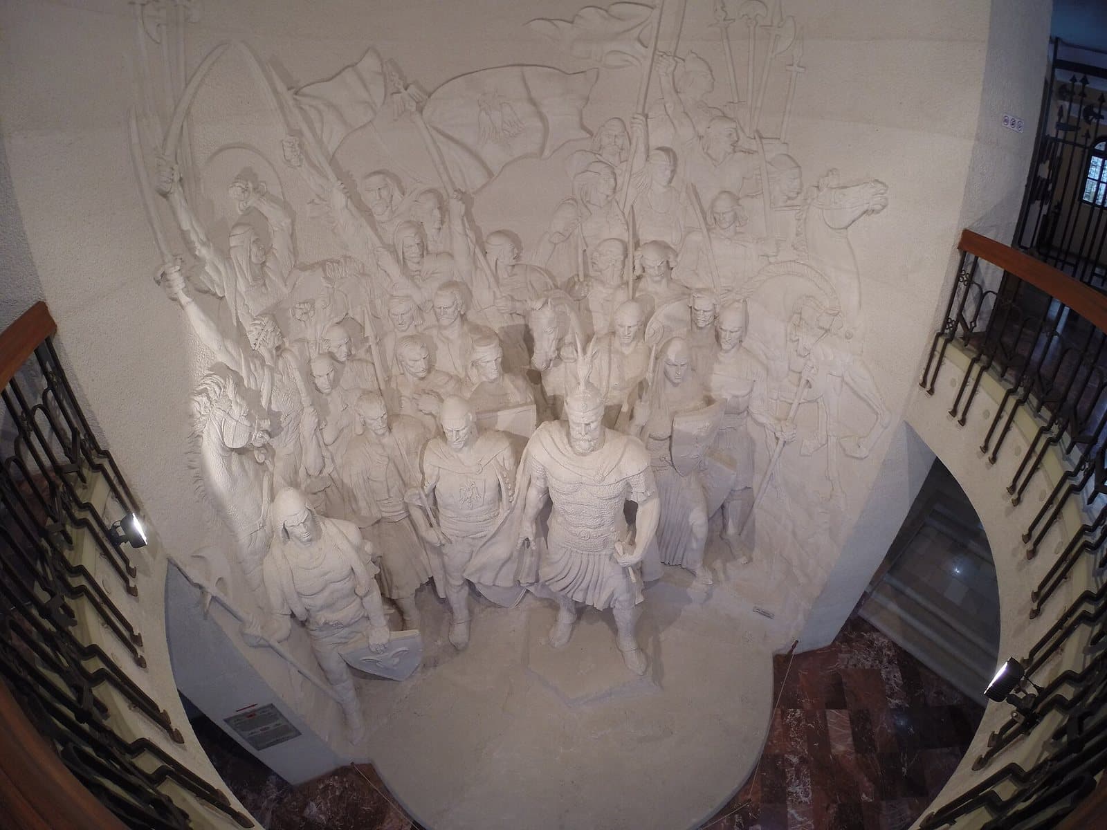Plaster relief of Skanderbeg, Krujë castle