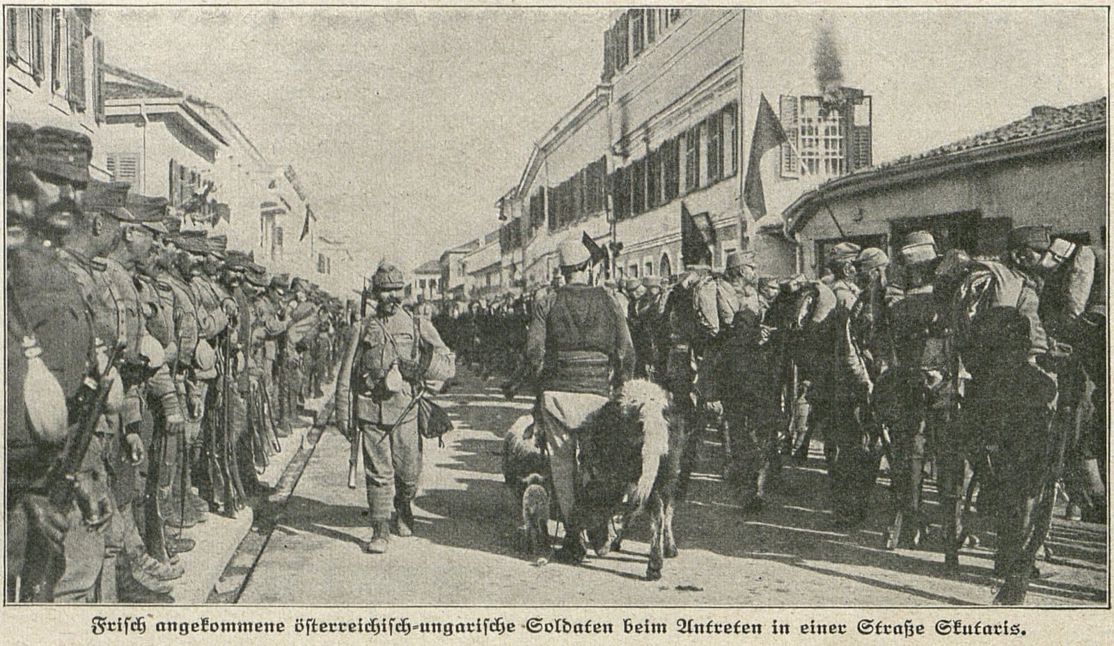 Austro-Hungarian troops in Shkoder, 1916