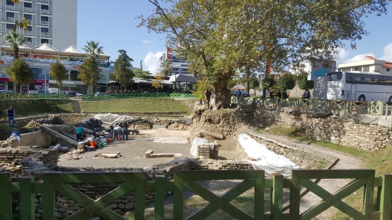 Old fountain at the Elbasan bezistan