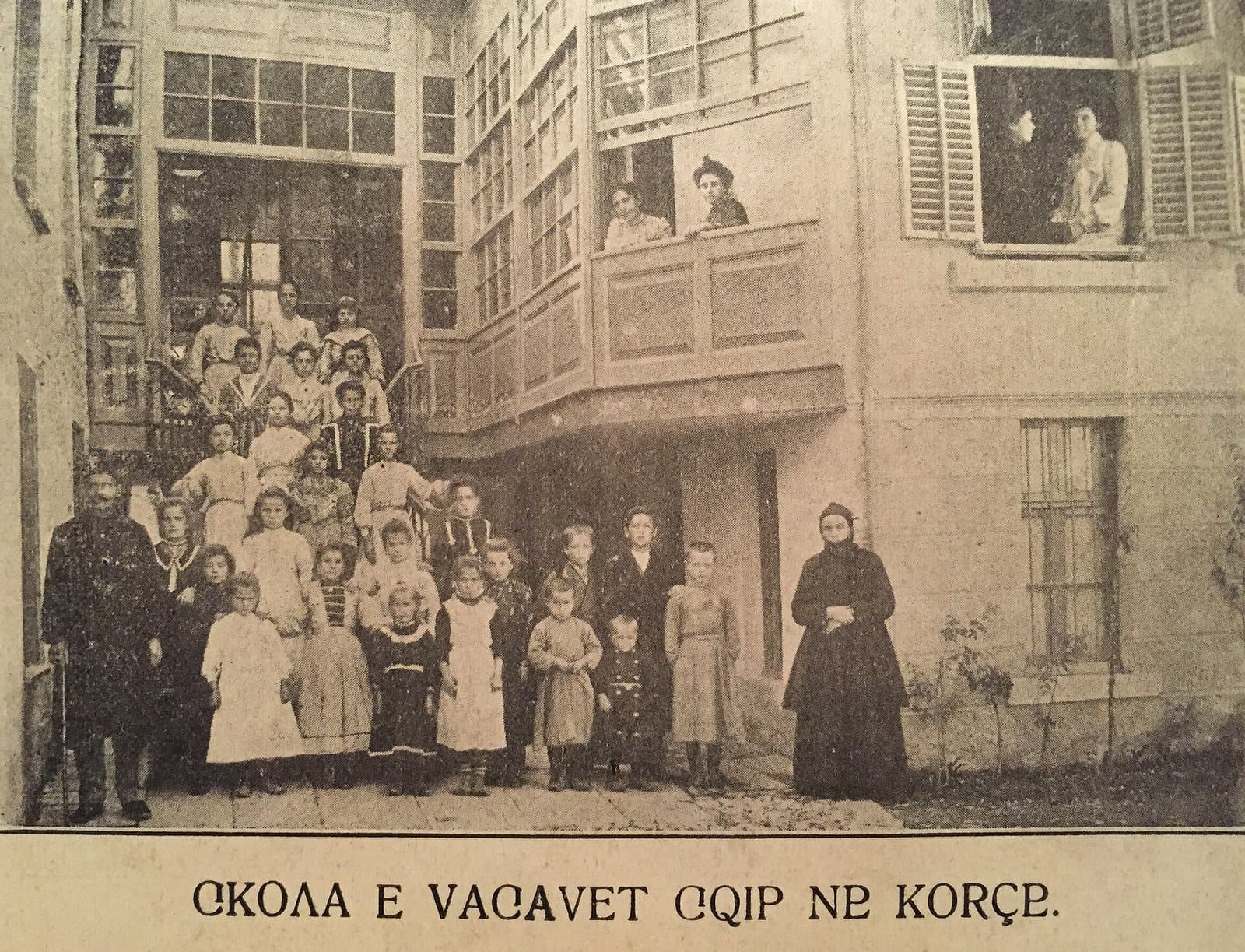 Pupils of the girls' school at Korçë