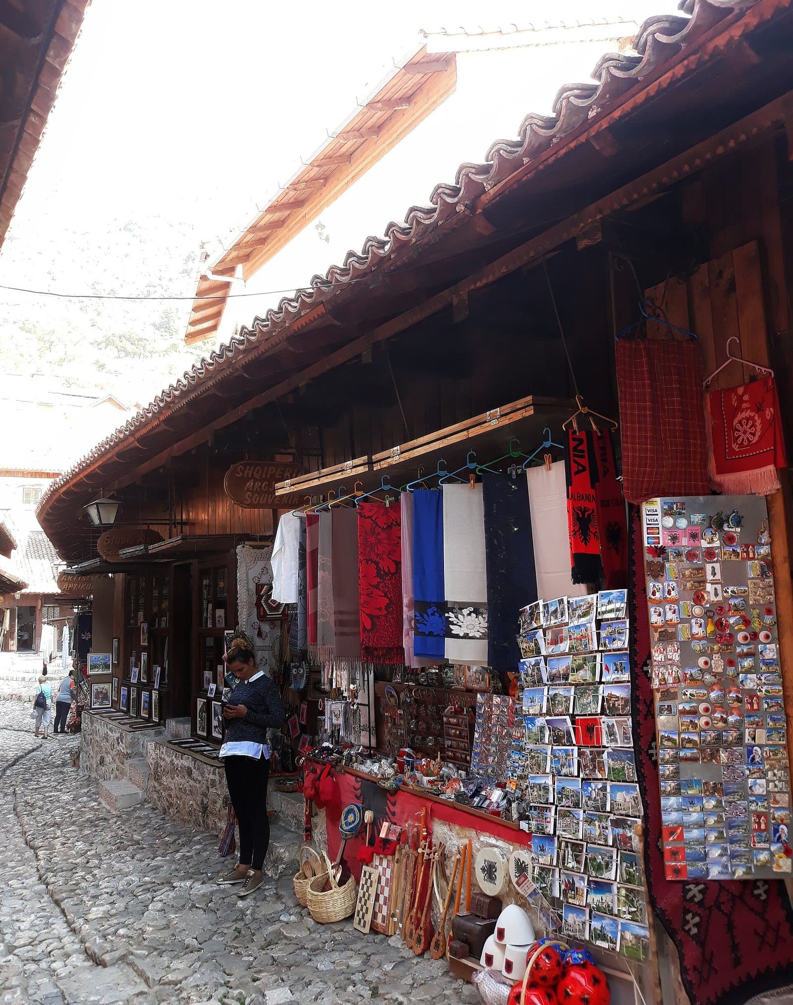 Buying in the old bazaar of Kruje