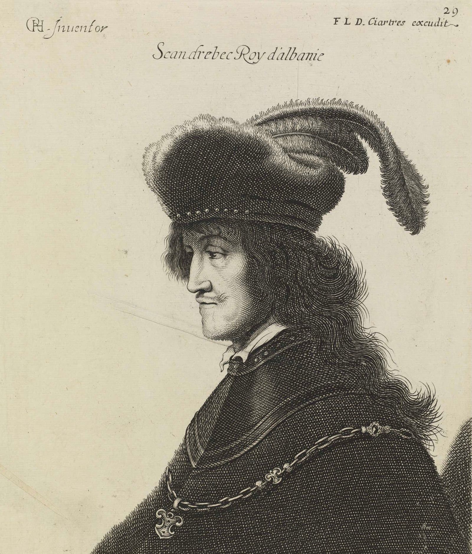Rembrandt's sketch of Skanderbeg