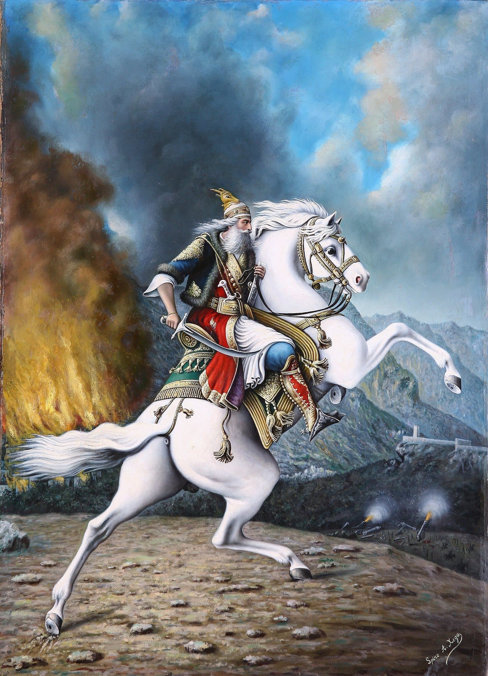 Skanderbeg painted by Spiro Xega