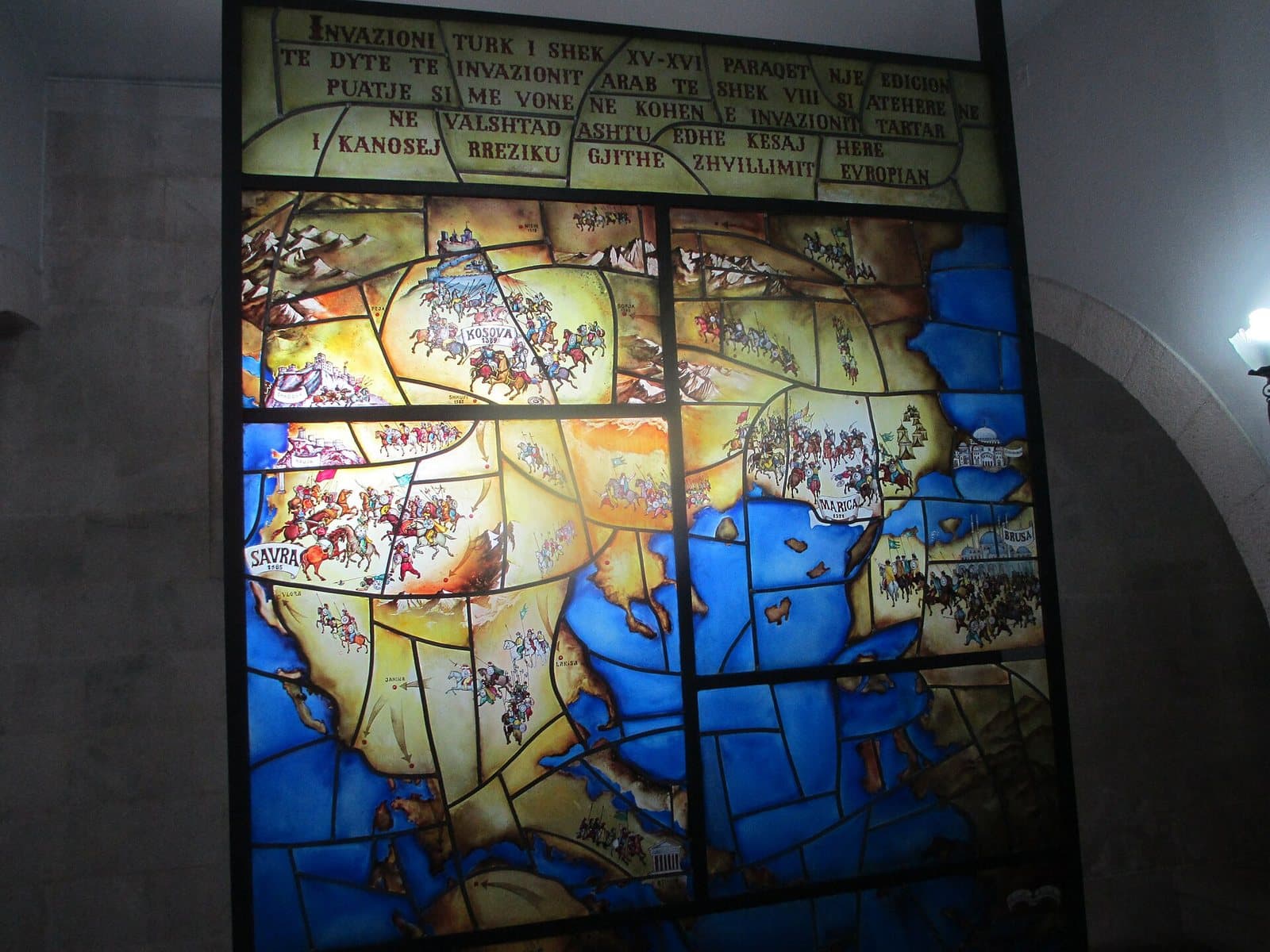 The Ottoman conquest, Krujë museum display