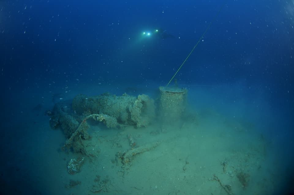Austro-Hungarian submarine wreck in the Bay of Vlore