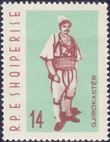 Man from Gjirokastër, 1962 postage stamp