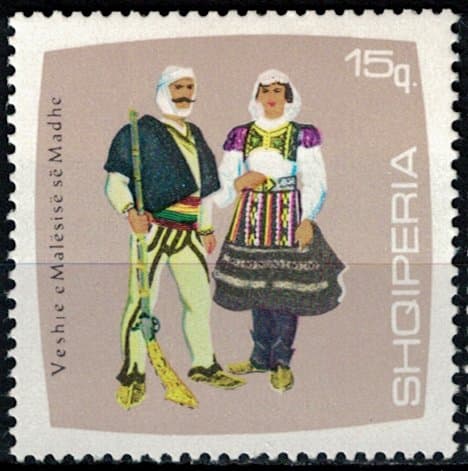 Costumes of Malësia e Madhe, 1967 postage stamp