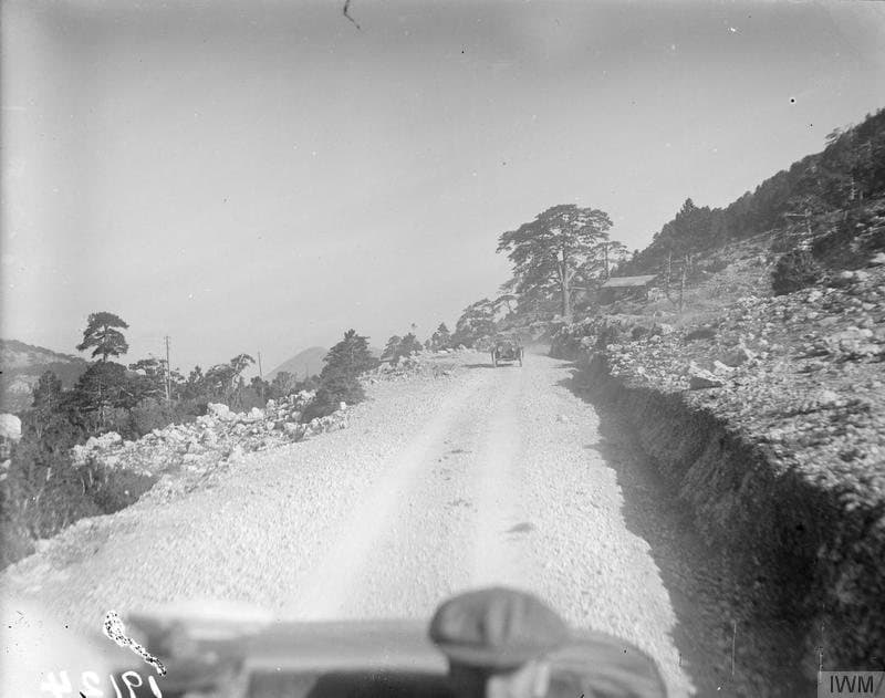 The Italian road from Vlore to Saranda