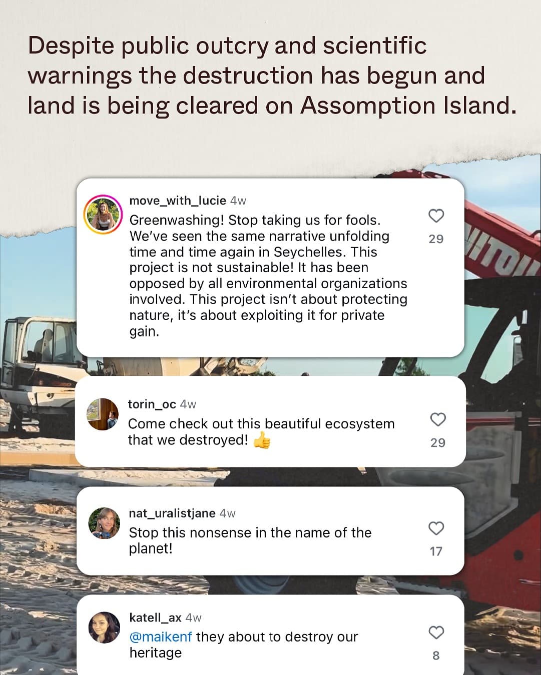 Aldabra, a UNESCO World Heritage site, is under threat. (2/6)