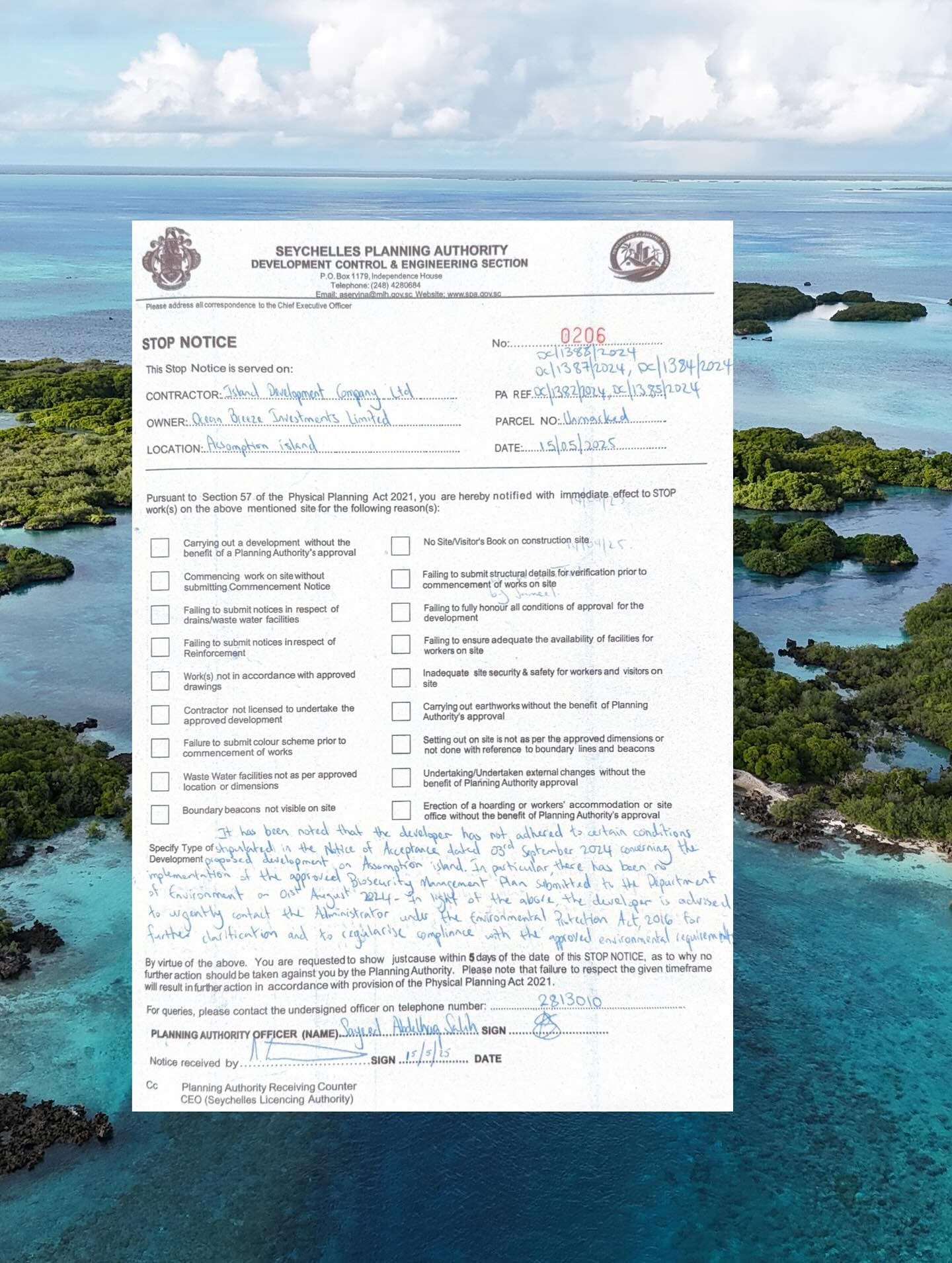 Following our time at UNOC in Nice in June, we headed to the Seychelles to get working… (12/13)