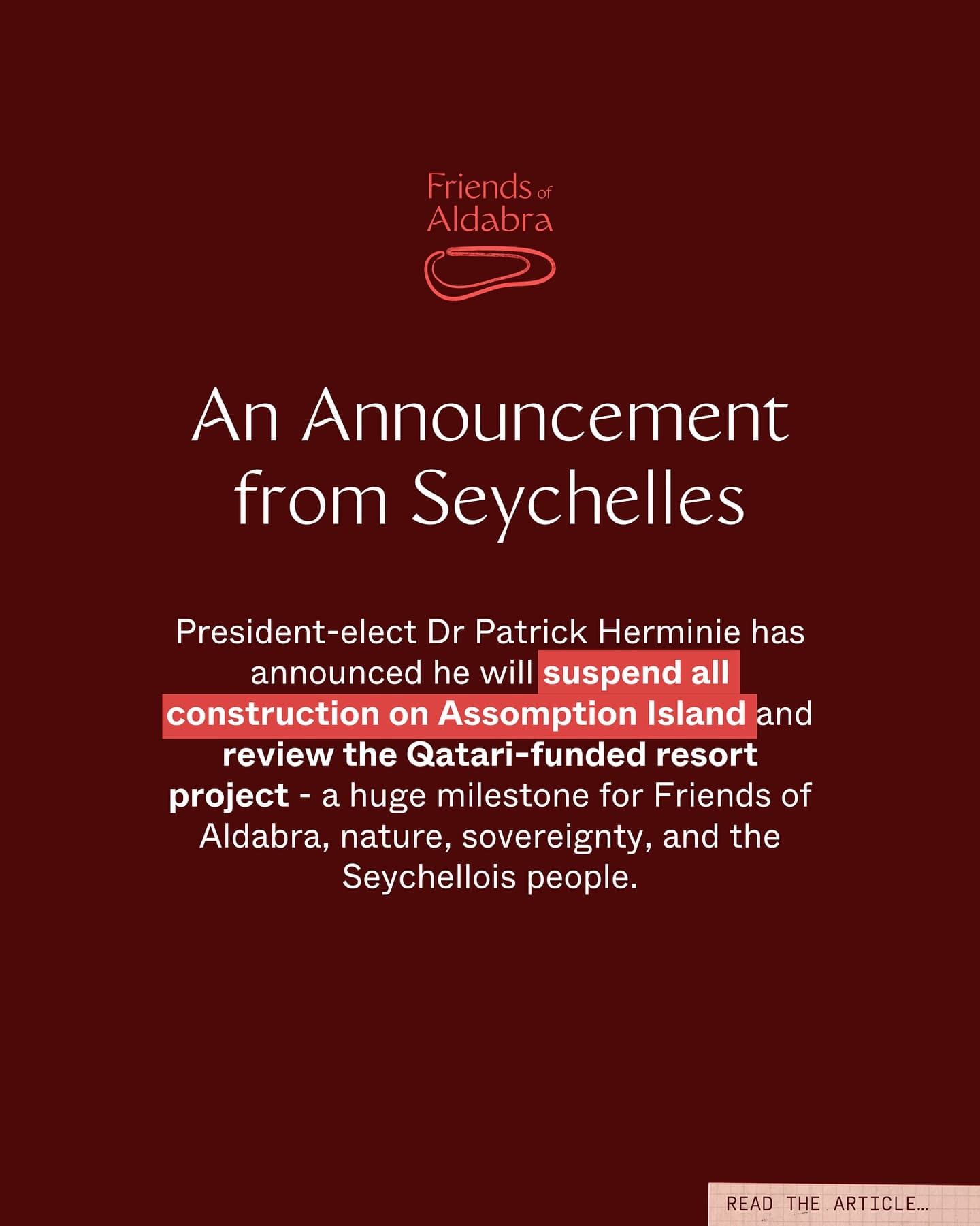 BREAKING NEWS! Seychelles’ President-elect, Dr Patrick Herminie, has announced he will… (3/11)