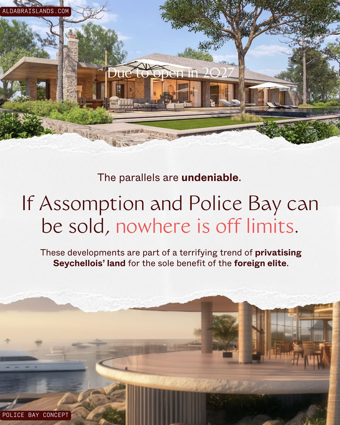 Another Seychellois paradise under threat. (9/11)