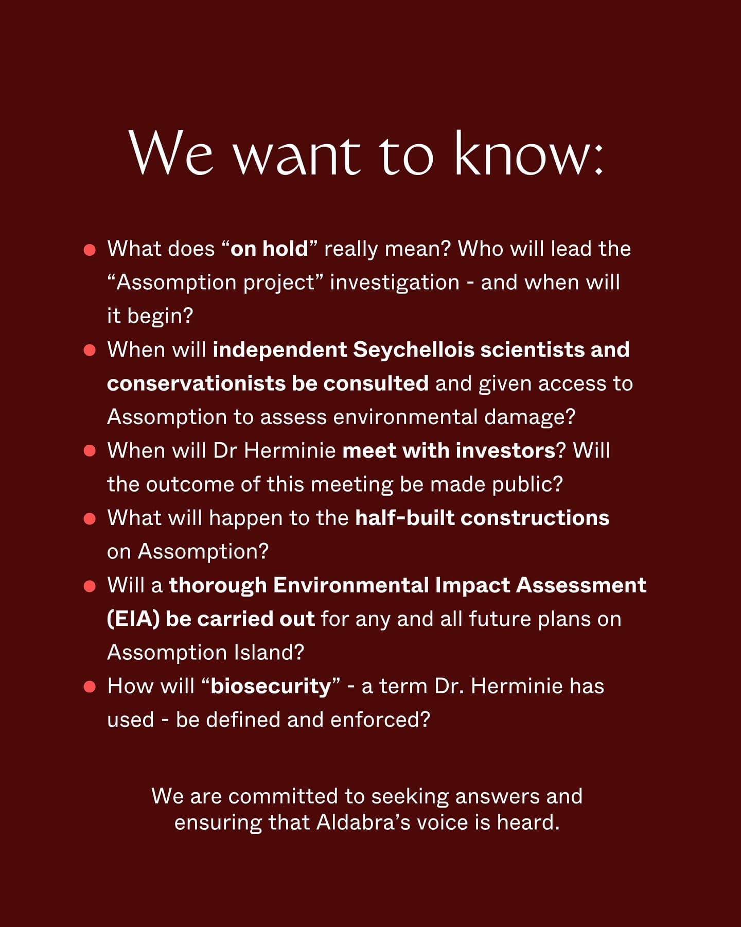 Dr. Herminie’s announcement to “halt” the Assomption development marks a turning point… (12/13)