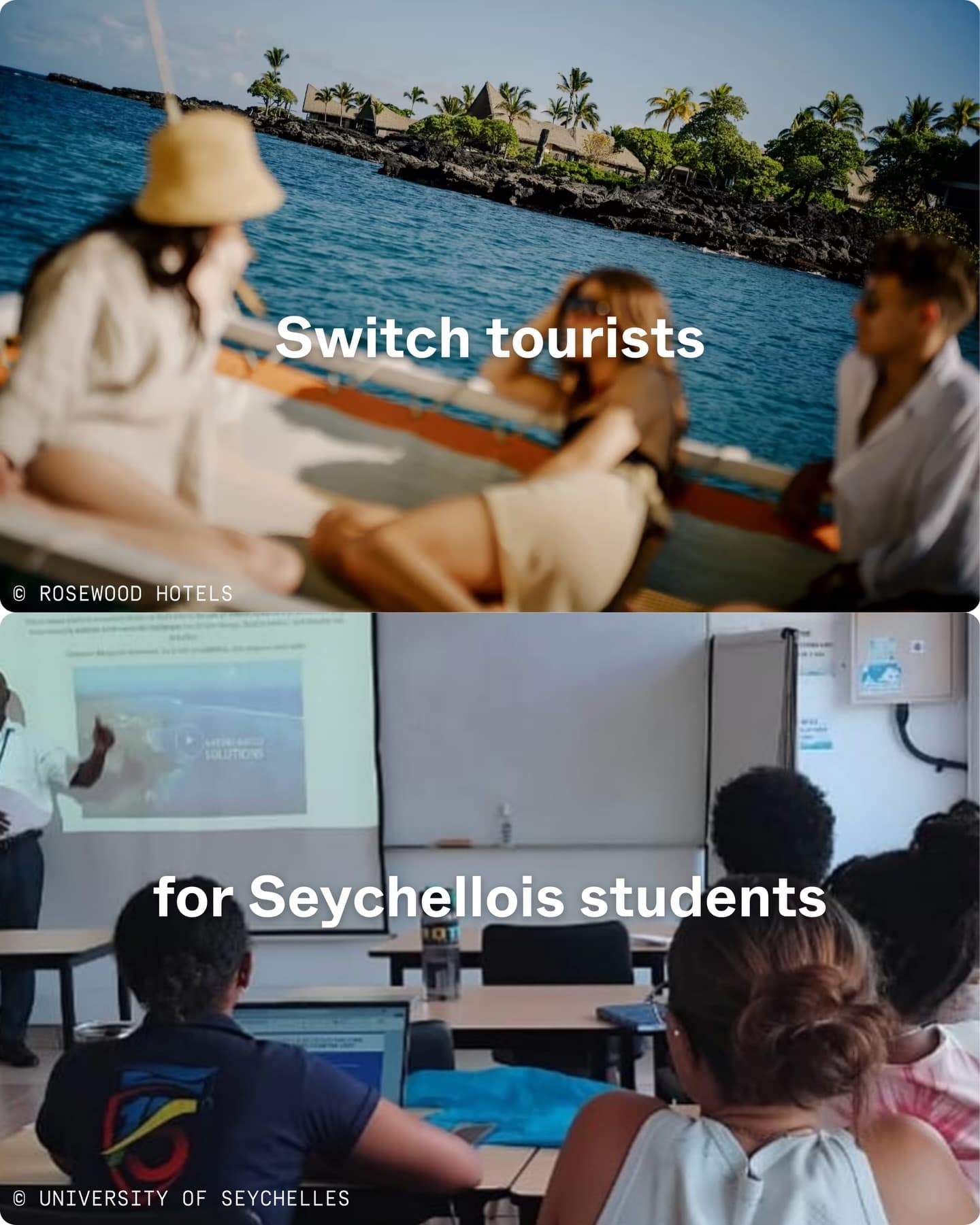 Exclusive private luxury vs Seychellois Scientific exploration. (2/11)