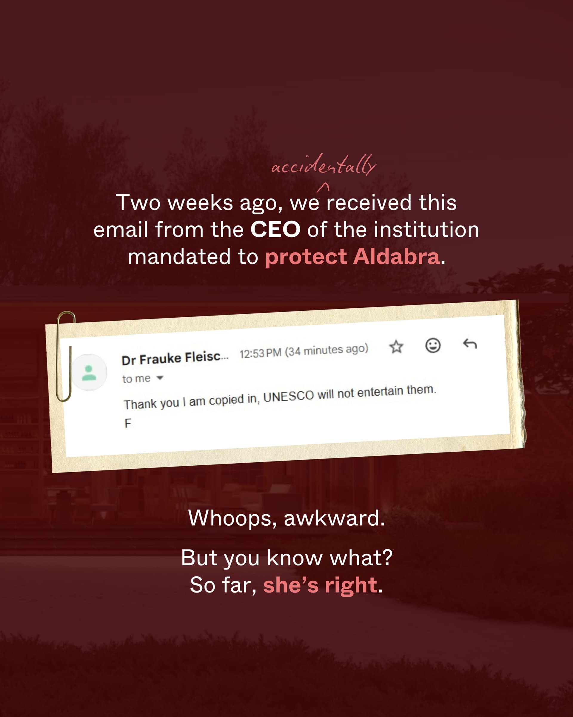 In May, we wrote to Not to complain. (3/7)
