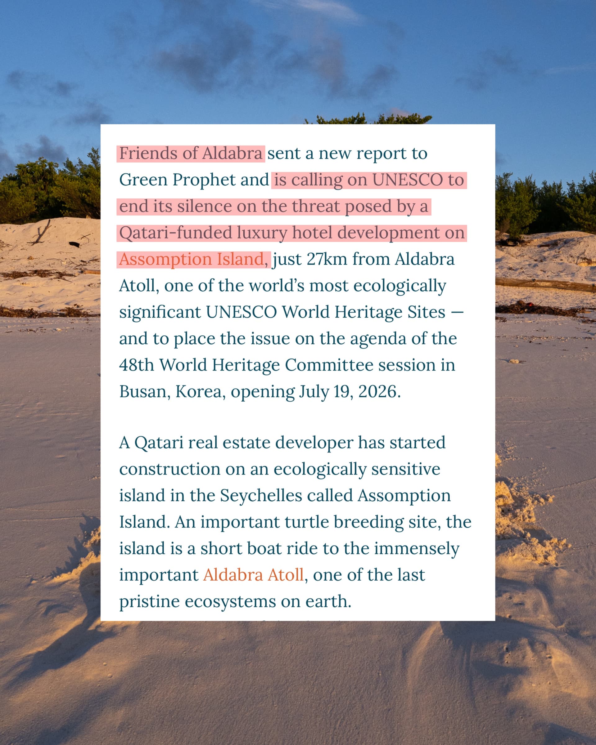 UNESCO recognizes Aldabra as one of the most undisturbed, globally significant natural… (2/8)