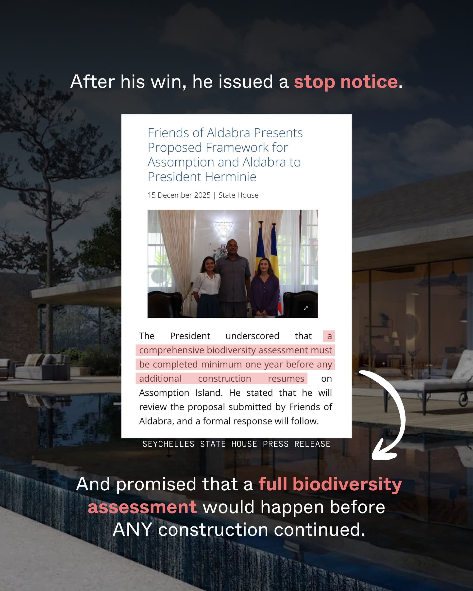 The Seychelles government has been trying to fool its people. (3/10)