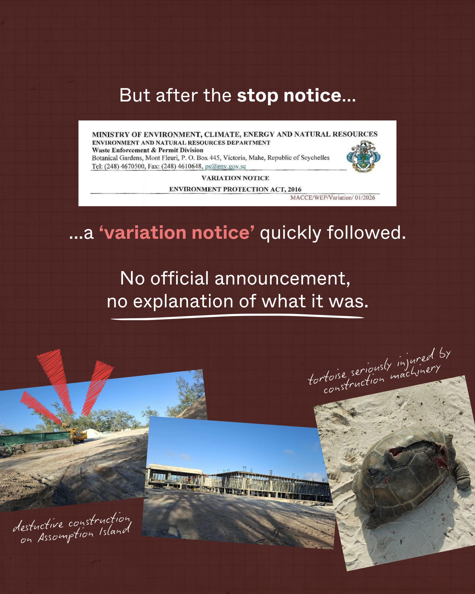 The Seychelles government has been trying to fool its people. (4/10)