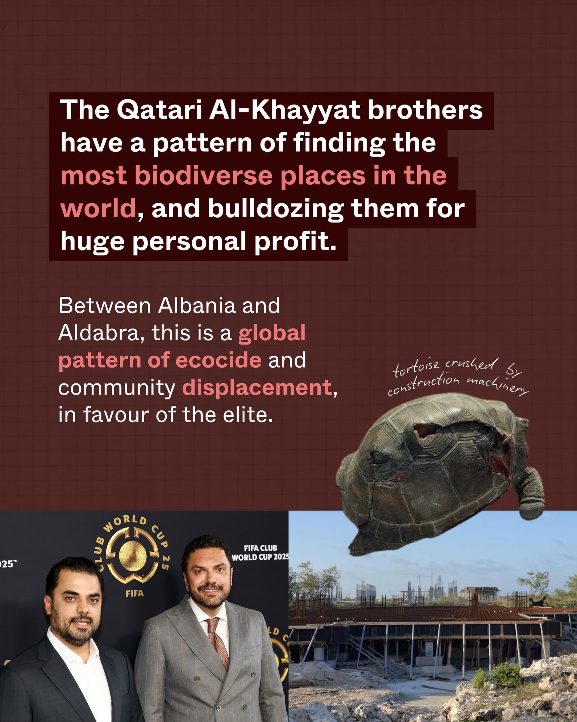 FROM ALBANIA TO ALDABRA The same investors behind J K^shner and Iv Tr^mp’s… (5/8)