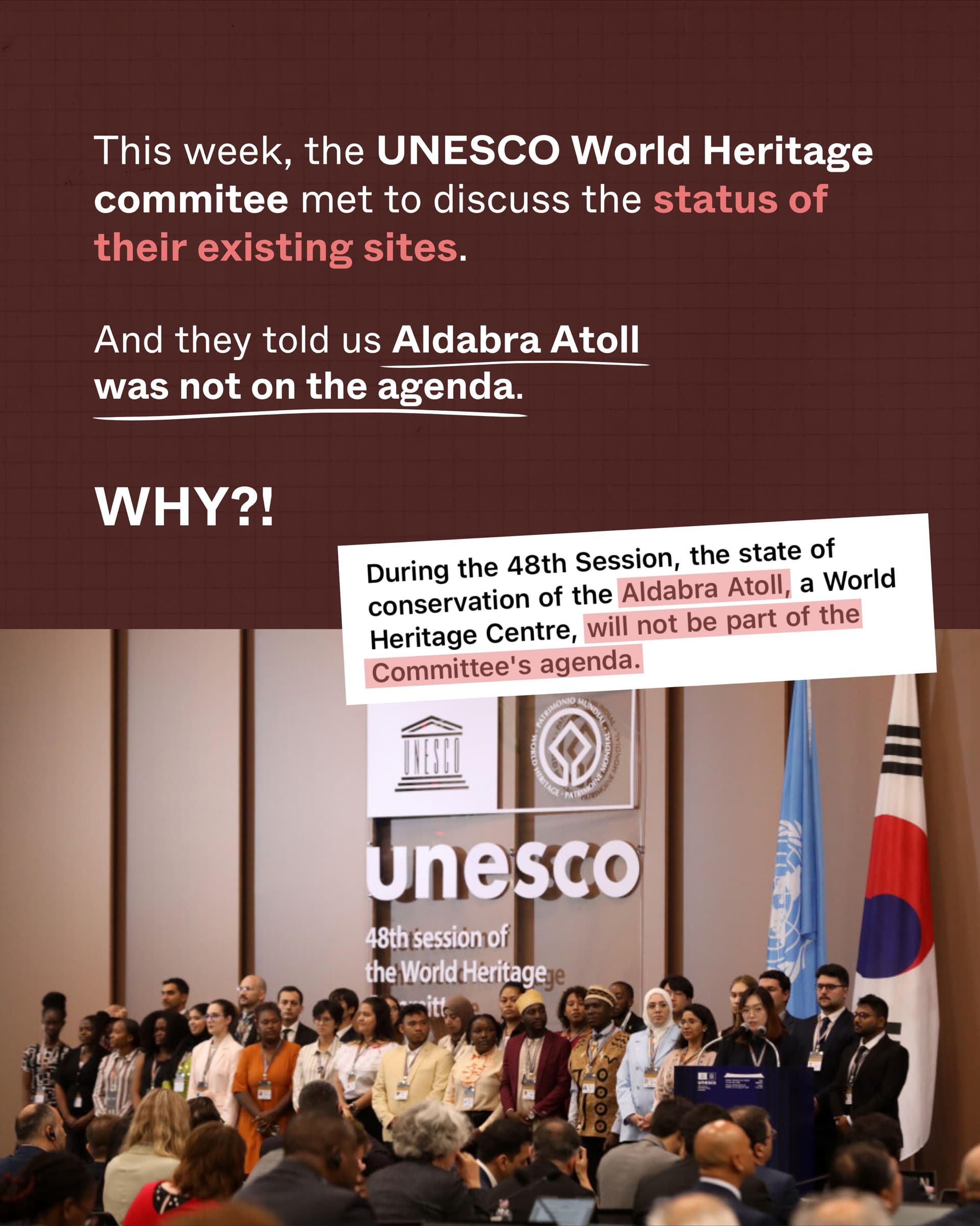 The UNESCO World Heritage Committee met in Busan, Republic of Korea this week. (5/9)