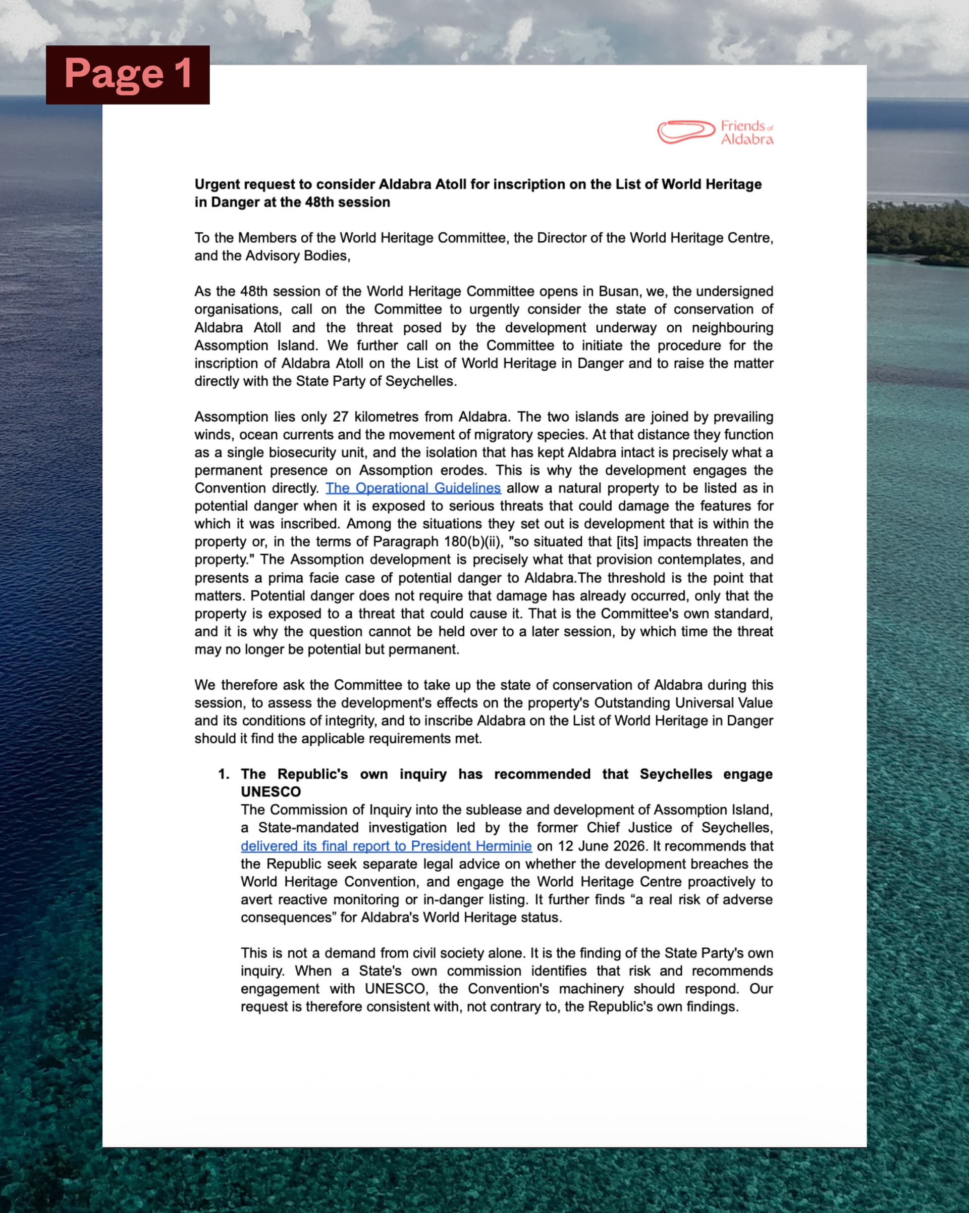 We’ve written an open letter to UNESCO alongside a global coalition of concerned… (3/9)