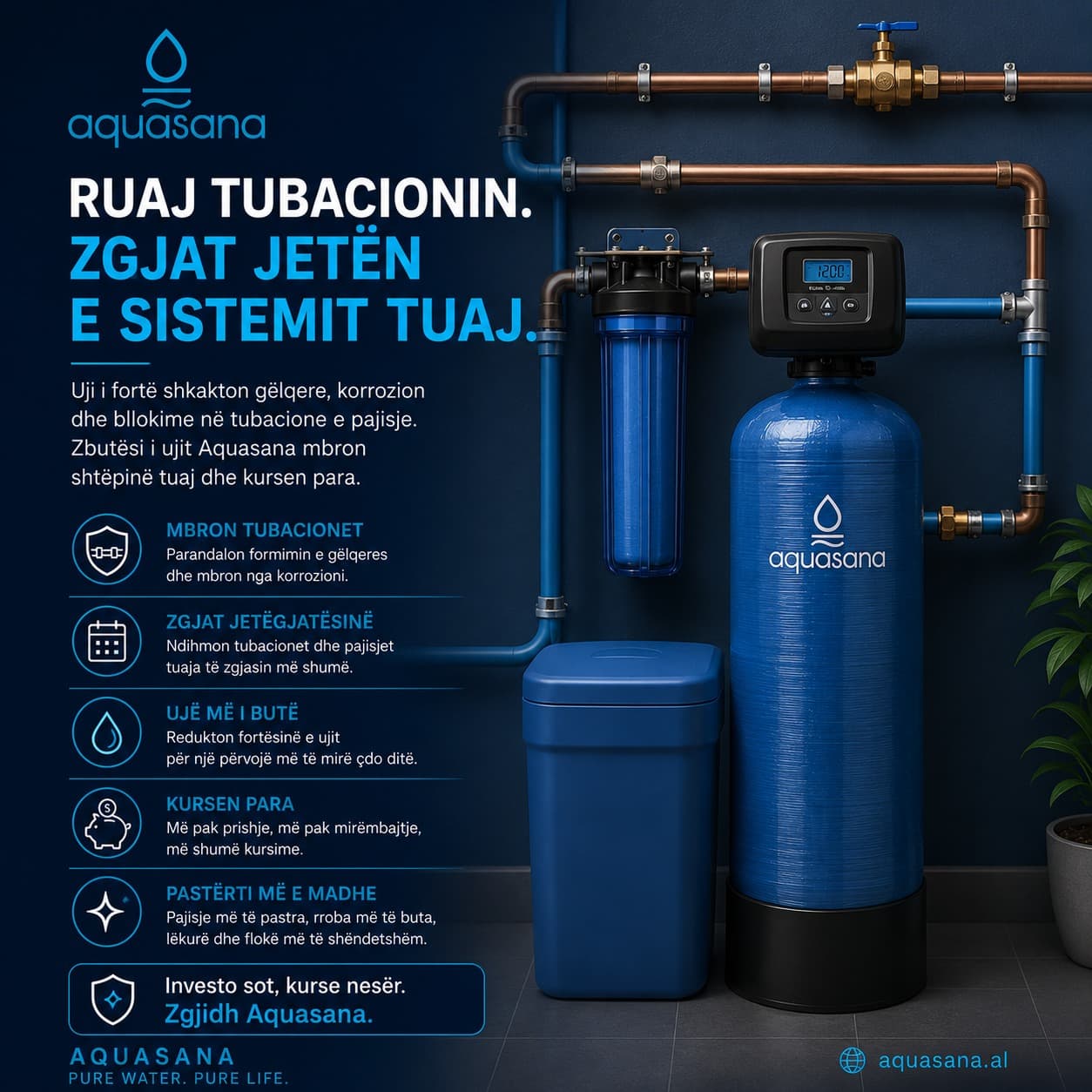 Tubacionet dhe pajisjet tuaja dëmtohen çdo ditë nga uji i fortë dhe gëlqerja