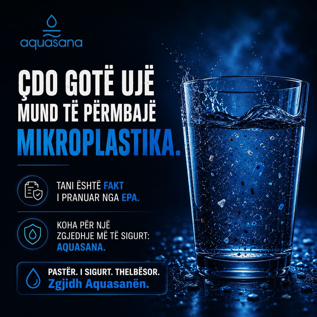 Çdo gotë ujë mund të përmbajë mikroplastika